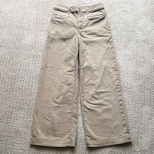 Levi's | Big E Ribcase Wide Leg Crop in Tan | Size W29 X L28